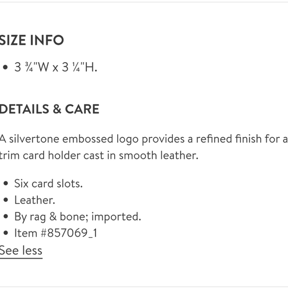 Rag & Bone Crosby Card Case - Picture 5 of 5